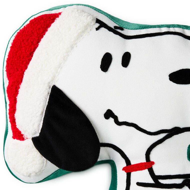 Peanuts Santa Snoopy Shaped Pillow, 13x15
