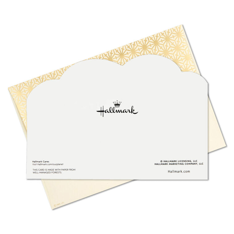 Elegant Tree on Black Boxed Christmas Cards, Pack of 16