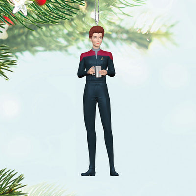 Hallmark Keepsake Star Trek Prodigy Hologram Janeway ornament standing in uniform