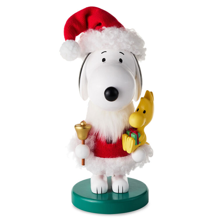 Peanuts Bell-Ringing Santa Snoopy Nutcracker Figurine, 10" H