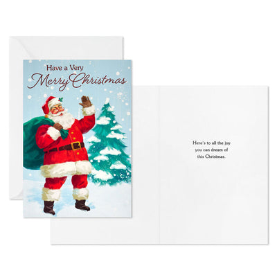 Jolly Santa Claus Boxed Christmas Cards, Pack of 40