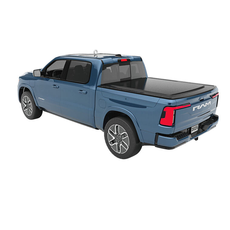 Blue Hallmark Keepsake metal ornament of 2026 Ram 1500 REV truck with detailed design, perfect for Christmas tree decorating.
