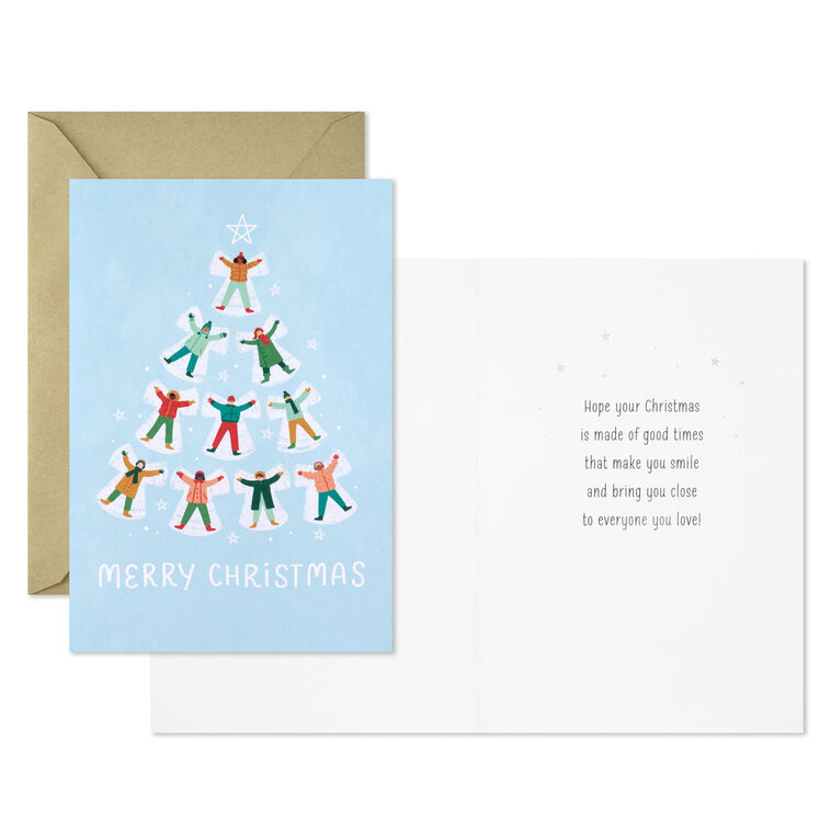 Snow Angel Tree Boxed Christmas Cards, Pack of 16