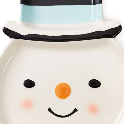 Snowman in Top Hat Divided Serving Platter, 14" L