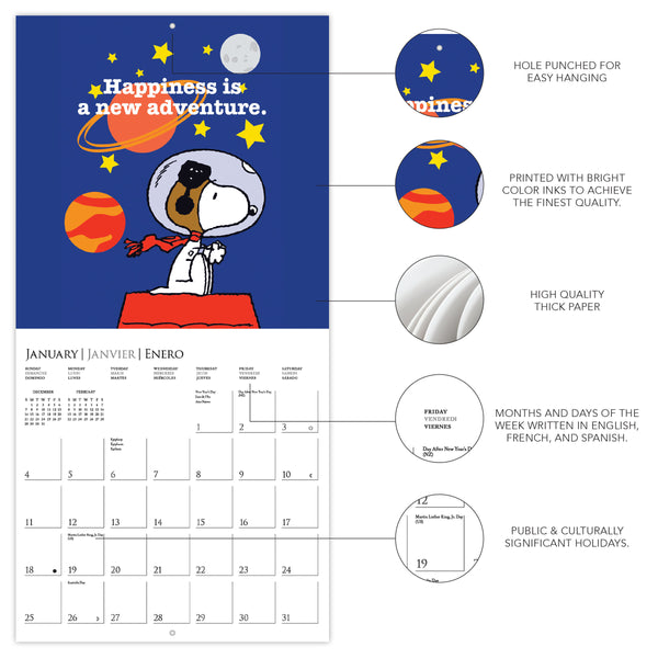 Peanuts®...Happiness Is 7 x 7 Mini Calendar