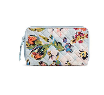 RFID Deluxe Travel Wallet - Sea Air Floral