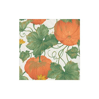 Heirloom Pumpkins Ivory/Orange - Napkin Cocktail