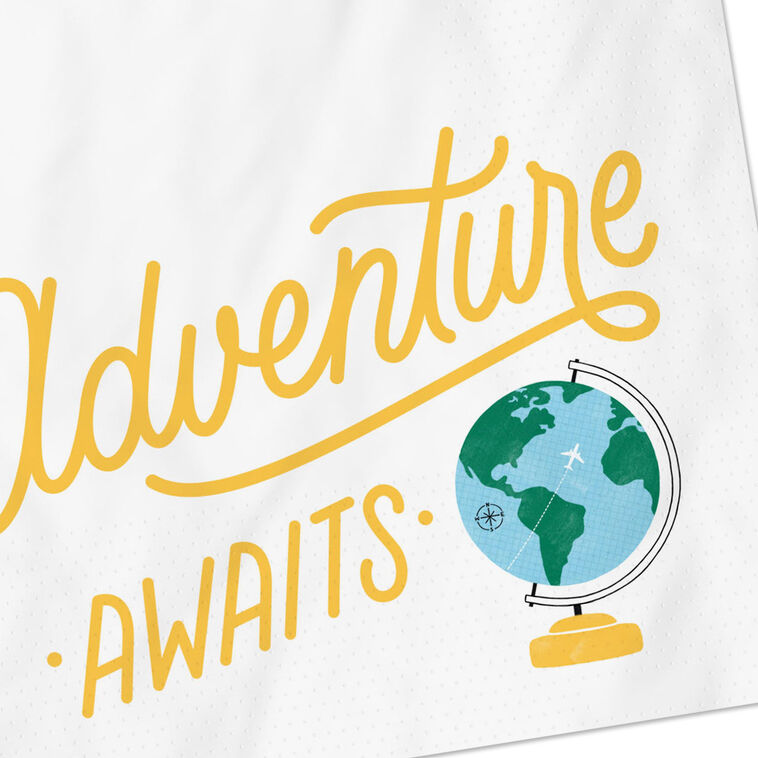Adventure Awaits Globe Graduation Cocktail Napkins, Pack of 20