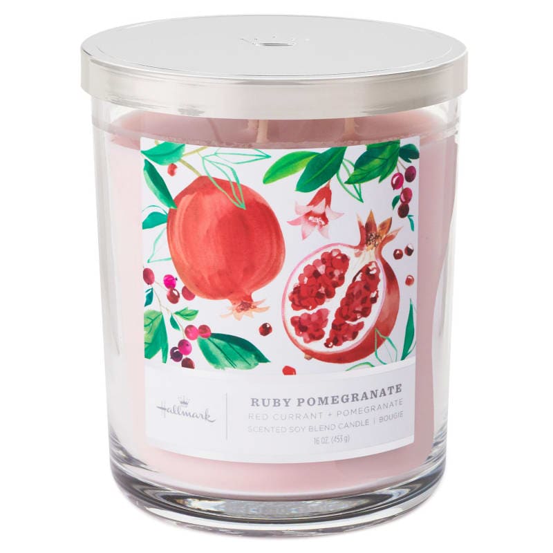 Ruby Pomegranate Scented 3-Wick Candle