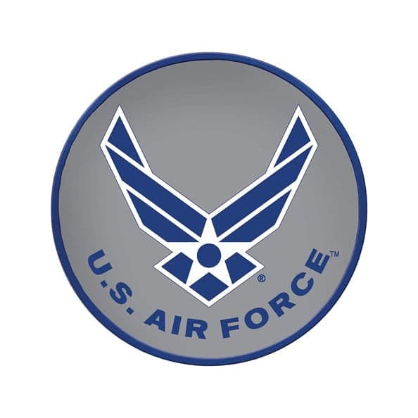 Spoontiques U.S. Air Force Stepping Stone featuring blue and silver Air Force logo, resin decor for garden or home