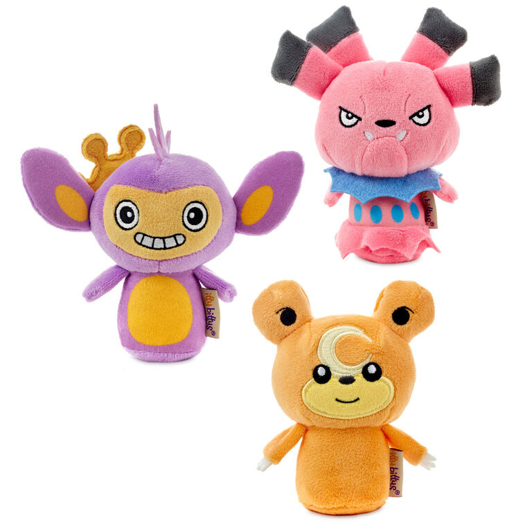 Pokémon Snubbull, Teddiursa and Aipom Plush, Set of 3