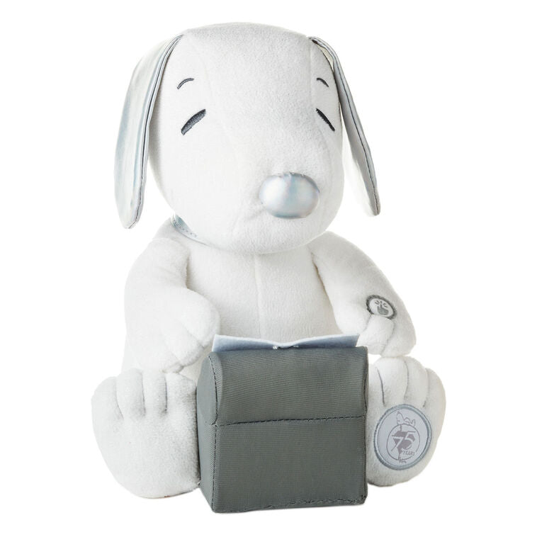 Peanuts® 75th Anniversary Snoopy With Typewriter Musical Plush With Motion, 10"