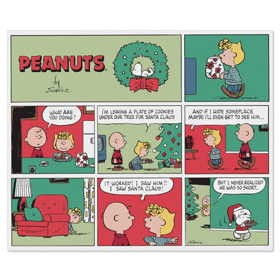 Peanuts Christmas Comic Strip Throw Blanket, 50x60
