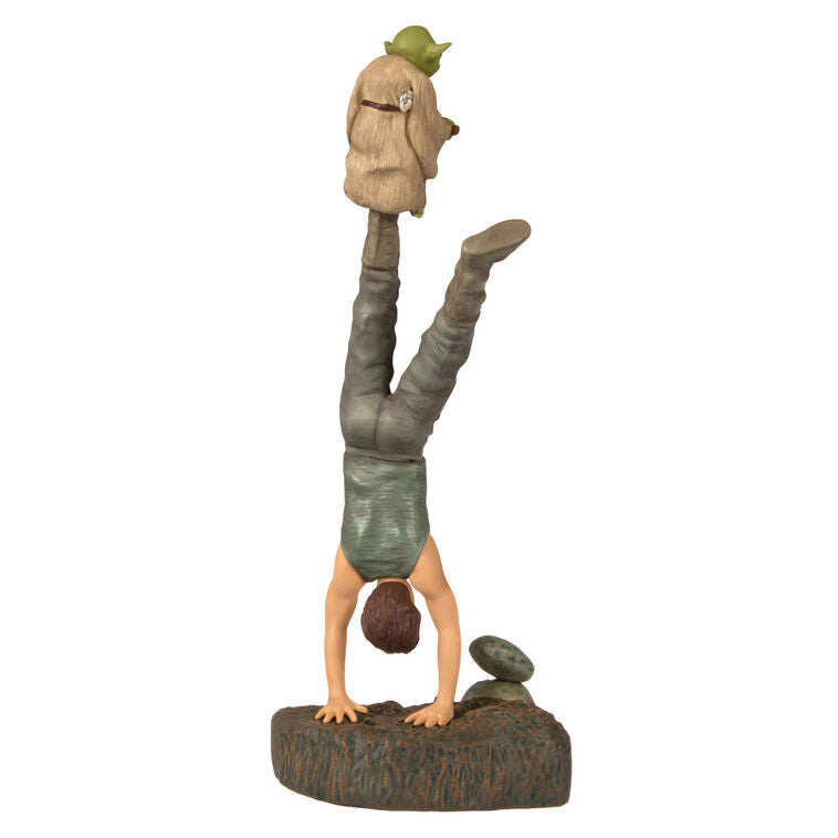 Yoda and Luke ornament, Empire Strikes Back, handstand training scene, Hallmark Keepsake, Star Wars, sound feature, Christmas decoration.