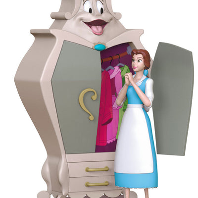 Belle Christmas ornament with open wardrobe full of dresses from Disney's Beauty and the Beast
