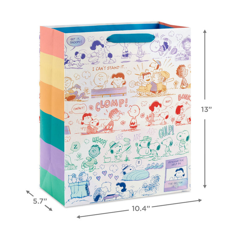 13" Peanuts® 75th Anniversary Scenes Large Gift Bag