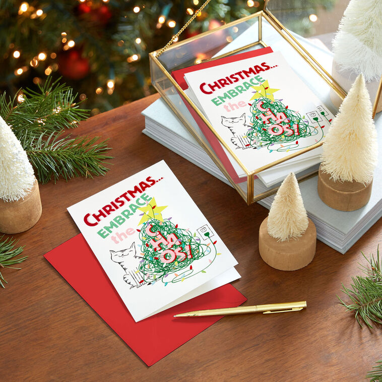 Embrace the Chaos Boxed Christmas Cards, Pack of 16