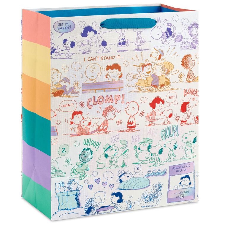 13" Peanuts® 75th Anniversary Scenes Large Gift Bag