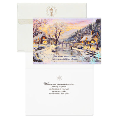Thomas Kinkade Winter Evening Boxed Christmas Cards, Pack of 16