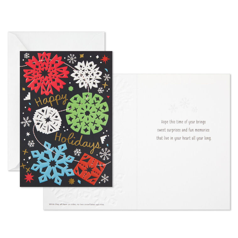 UNICEF Paper Snowflake Garland Boxed Christmas Cards, Pack of 12