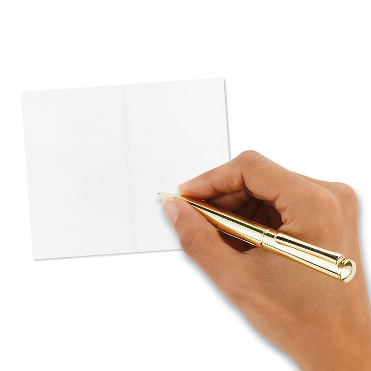 Mini blank note cards with pastel potted plant illustrations on colorful backgrounds, 12-pack with foil accents and matte finish.
