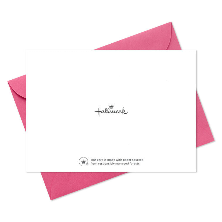 Thank you cards with bold poppies, butterflies, and black stripes on white background, includes 10 blank cards and pink-lined envelopes