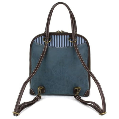 Convertible Backpack- Hummingbird Blue