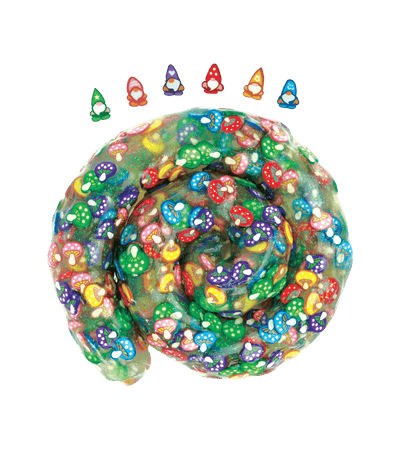 Crazy Aaron’s Gnome Home Thinking Putty with hidden gnomes and colorful mushrooms; sensory-safe, non-toxic tactile play for all ages. 