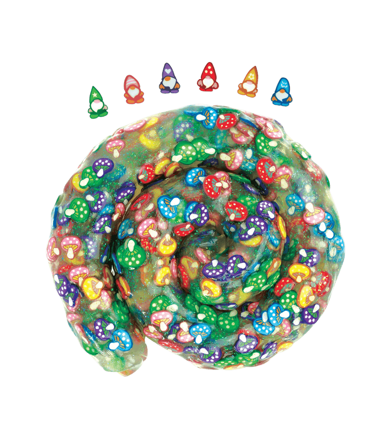 Crazy Aaron’s Gnome Home Thinking Putty with hidden gnomes and colorful mushrooms; sensory-safe, non-toxic tactile play for all ages. 
