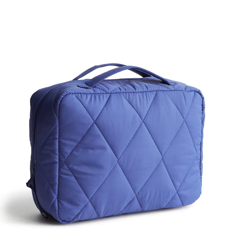 Deep Ultramarine Vera Bradley hanging travel organizer with mesh and clear zip compartments