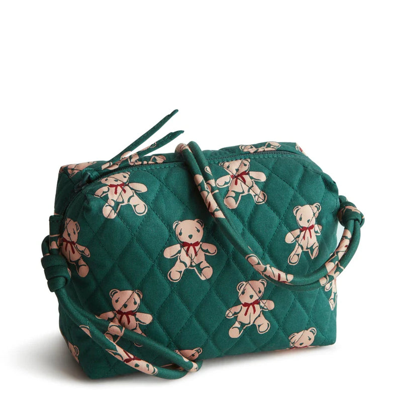 Compact Vera Bradley Blake Crossbody in Bear Mosaic with adjustable strap and zip pocket
