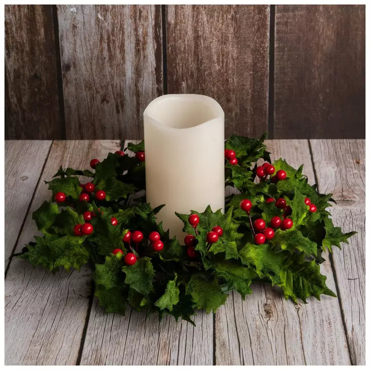 Holly Berry Candle Ring