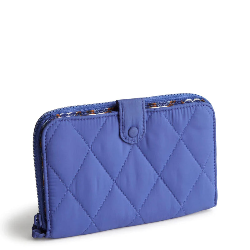 Deep Ultramarine Vera Bradley wallet with snap closure and multiple card compartments