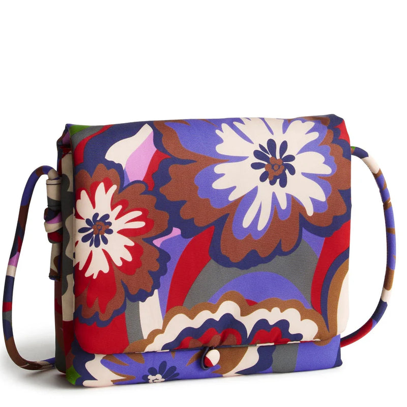 Vera Bradley Baird Hipster bag in Bossanova Bold with adjustable strap and button closure
