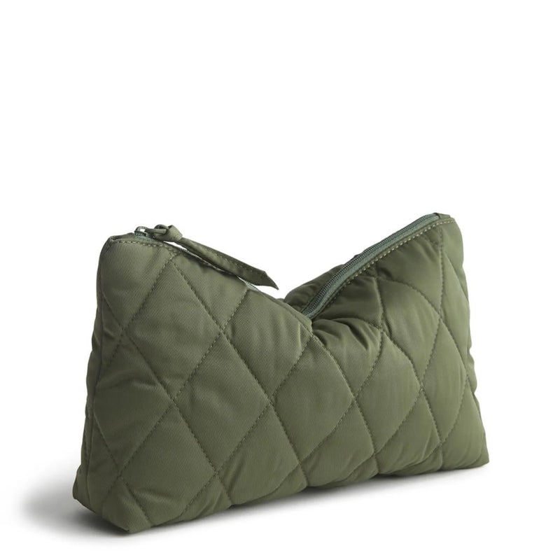 Vera Bradley Medium Pouch in Bronze Green with zip closure for travel or everyday essentials
