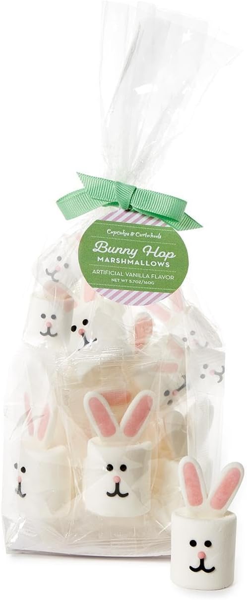Bunny Hop Vanilla Marshmallow Candy in Gift Bag, 4.2 oz.