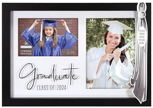 Graduate Class of 2024 Shadow Box Frame Holds 2 Photos - 4"x6" and 5"x7"