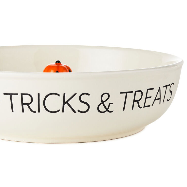 Tricks and treats ceramic serving bowl