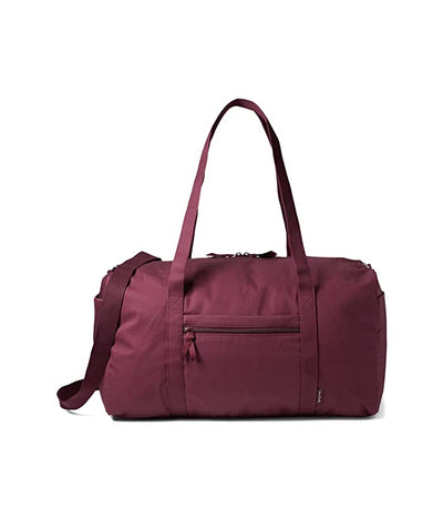 Mulled Wine large duffel bag with recycled cotton, zip pockets, and detachable strap