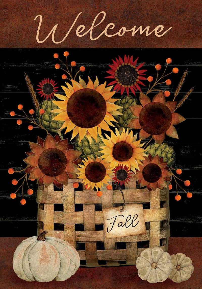 Garden Flag - Primitive Sunflowers