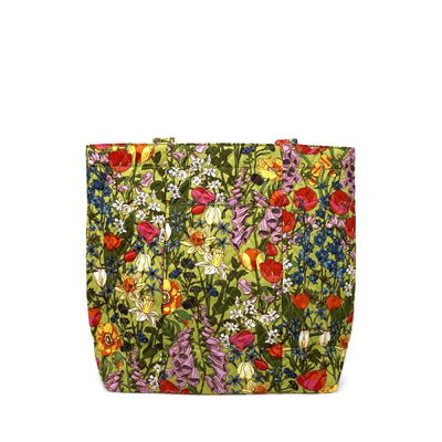 Vera Bradley Meadow Bouquet cotton tote bag with floral design and spacious interior for everyday use.