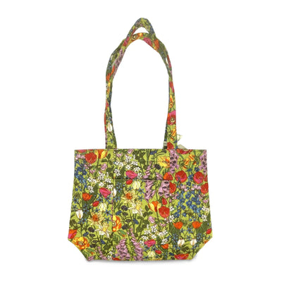 Vera Bradley Meadow Bouquet cotton tote bag with floral design and spacious interior for everyday use.