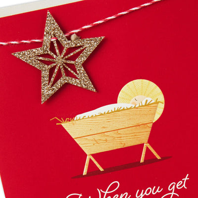 Baby Jesus in the Manger Religious Boxed Christmas Cards, Pack of 16