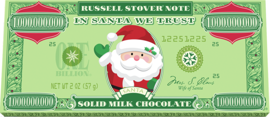 Santa Money Chocolate Bar  2 oz