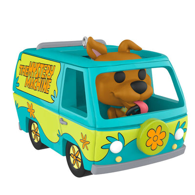 Scooby-Doo Mystery Machine ornament, Funko POP style, retro van, Hallmark Keepsake, Christmas decoration, cartoon collectible.

