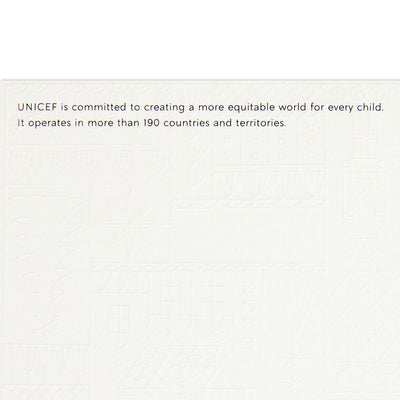 UNICEF Geometric Christmas Village on Blue Boxed Christmas Cards, Pack of 12