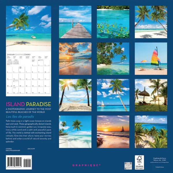 Island Paradise 12 x 12 Wall Calendar