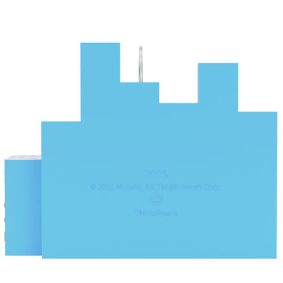 Minecraft polar bears ornament, adult and cub in pixelated snowy tundra habitat, Hallmark Keepsake, Christmas decoration, gamer collectible.