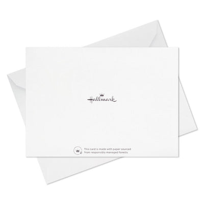 Assorted note card box with blush, navy, and gold foil floral, geometric, and marble designs; includes 24 cards and envelopes