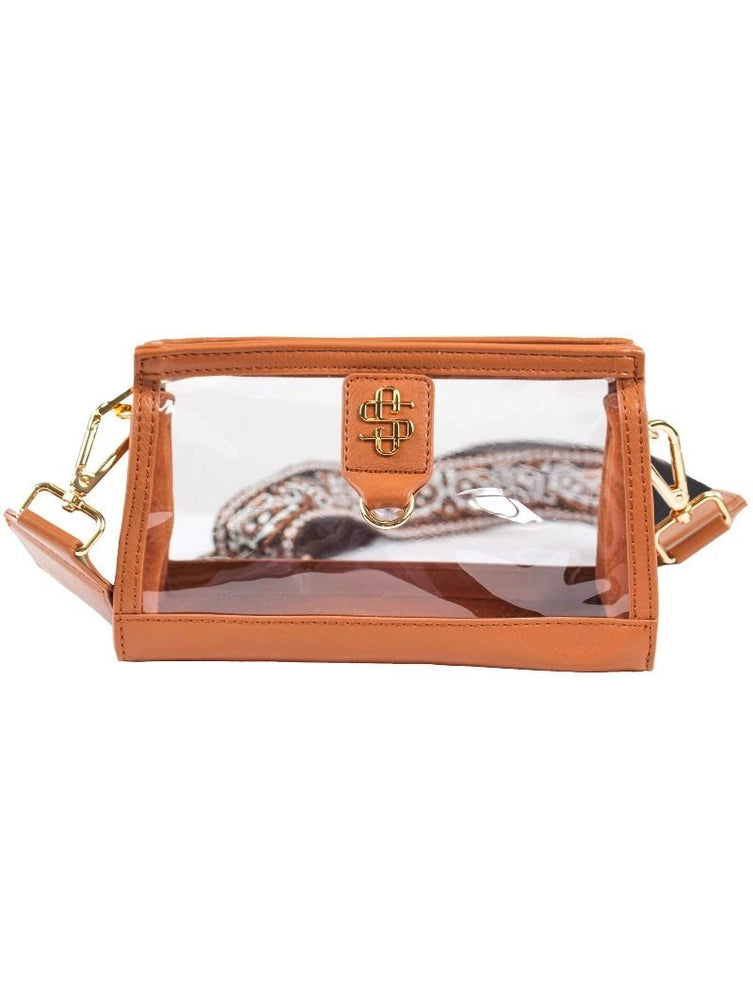 Clear Leather Bag - Cocoa